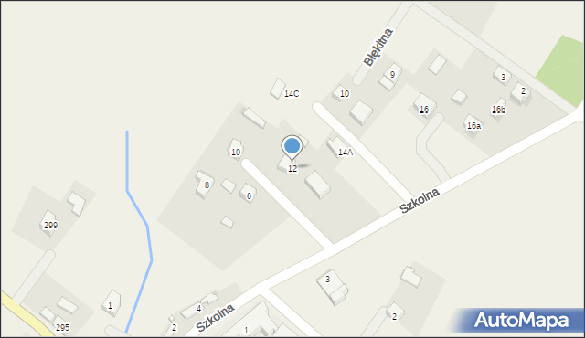 Brzeziny, Szkolna, 12, mapa Brzeziny