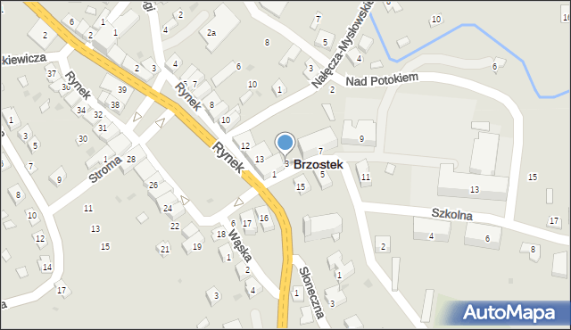 Brzostek, Szkolna, 3, mapa Brzostek