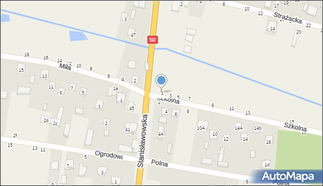 Brzóze, Szkolna, 1, mapa Brzóze