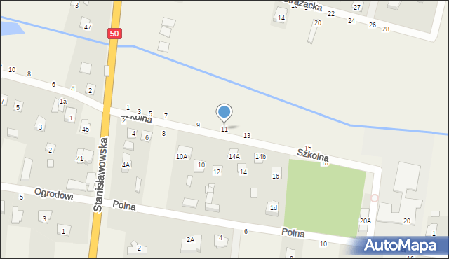 Brzóze, Szkolna, 11, mapa Brzóze