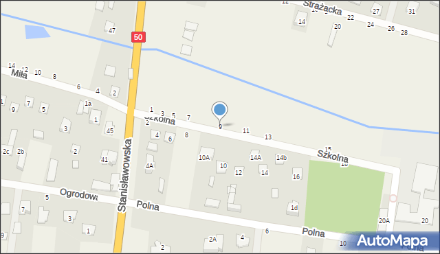 Brzóze, Szkolna, 9, mapa Brzóze