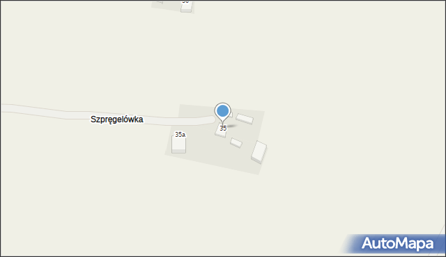 Brzozowo, Szpręgelówka, 35, mapa Brzozowo