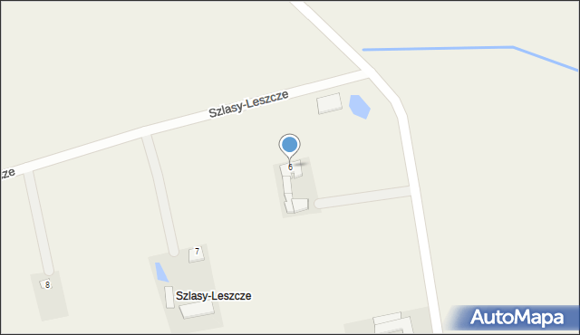 Brzozowo Wielkie, Szlasy-Leszcze, 6, mapa Brzozowo Wielkie