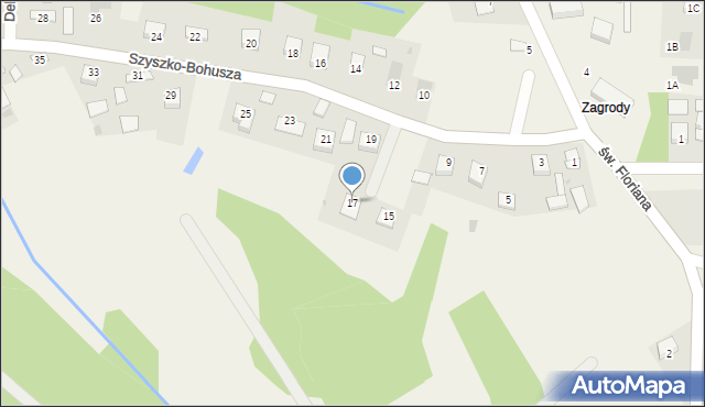 Bucze, Szyszko-Bohusza Adolfa, 17, mapa Bucze