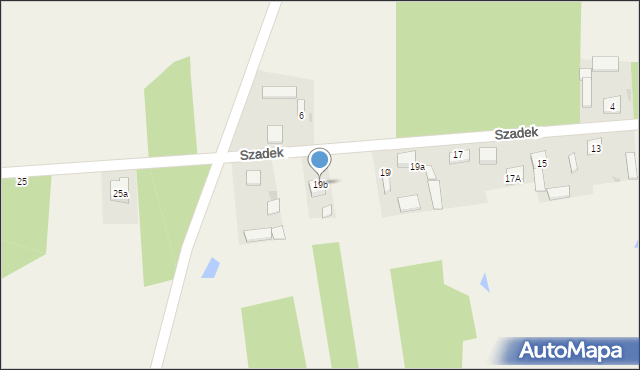 Buczek, Szadek, 19b, mapa Buczek