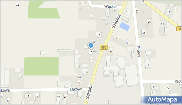 Buczek, Szkolna, 10, mapa Buczek