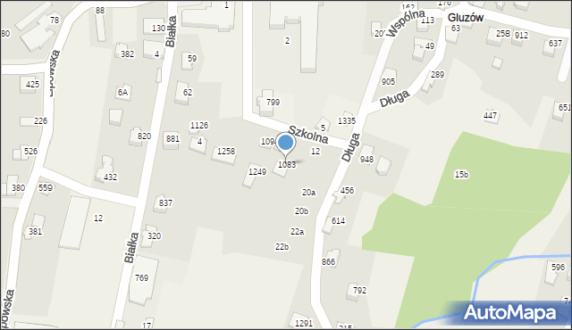 Buczkowice, Szkolna, 1083, mapa Buczkowice