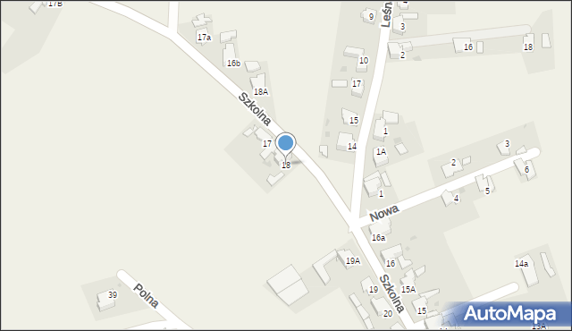 Budziska, Szkolna, 18, mapa Budziska