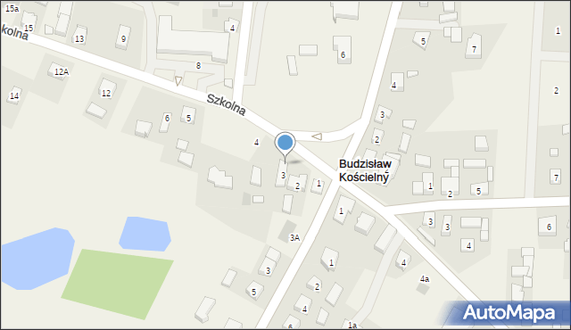 Budzisław Kościelny, Szkolna, 3A, mapa Budzisław Kościelny