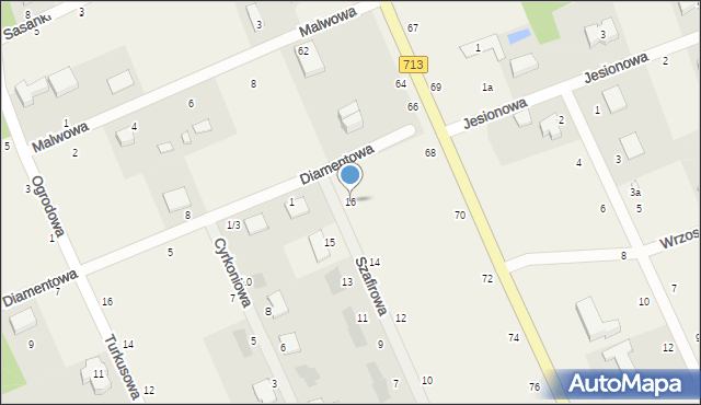 Bukowiec, Szafirowa, 16, mapa Bukowiec