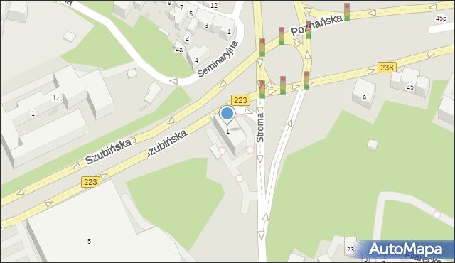 Bydgoszcz, Szubińska, 1, mapa Bydgoszczy