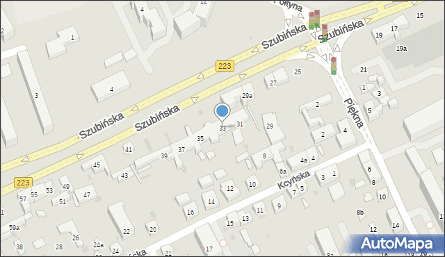 Bydgoszcz, Szubińska, 33, mapa Bydgoszczy