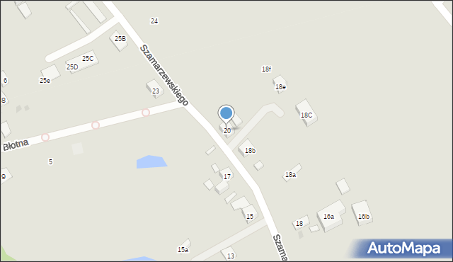 Bydgoszcz, Szamarzewskiego Augustyna, ks., 20, mapa Bydgoszczy