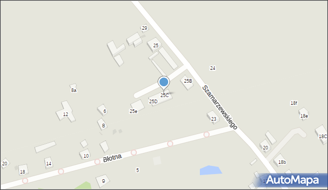 Bydgoszcz, Szamarzewskiego Augustyna, ks., 25C, mapa Bydgoszczy