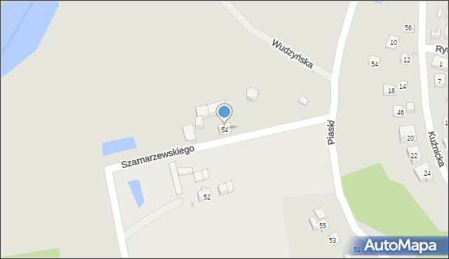 Bydgoszcz, Szamarzewskiego Augustyna, ks., 54, mapa Bydgoszczy