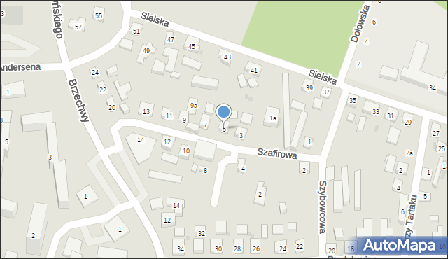 Bydgoszcz, Szafirowa, 5, mapa Bydgoszczy