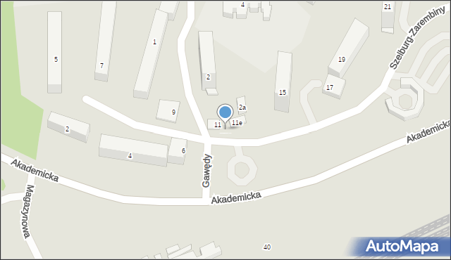 Bydgoszcz, Szelburg-Zarembiny Ewy, 11C, mapa Bydgoszczy