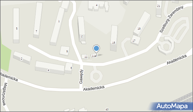 Bydgoszcz, Szelburg-Zarembiny Ewy, 11f, mapa Bydgoszczy