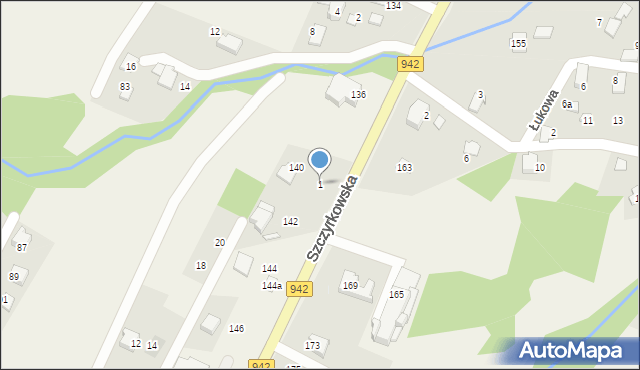 Bystra, Szczyrkowska, 1, mapa Bystra