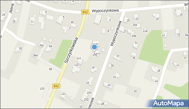 Bystra, Szczyrkowska, 109, mapa Bystra