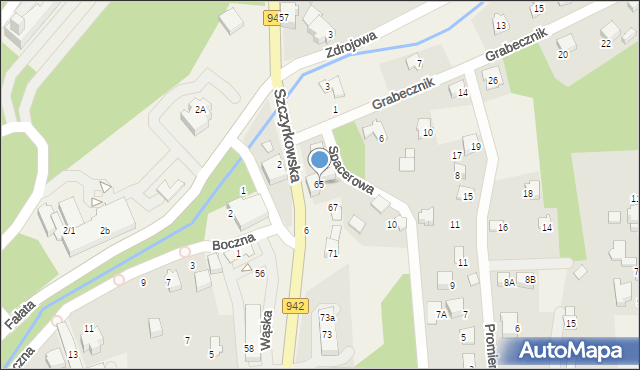 Bystra, Szczyrkowska, 65, mapa Bystra