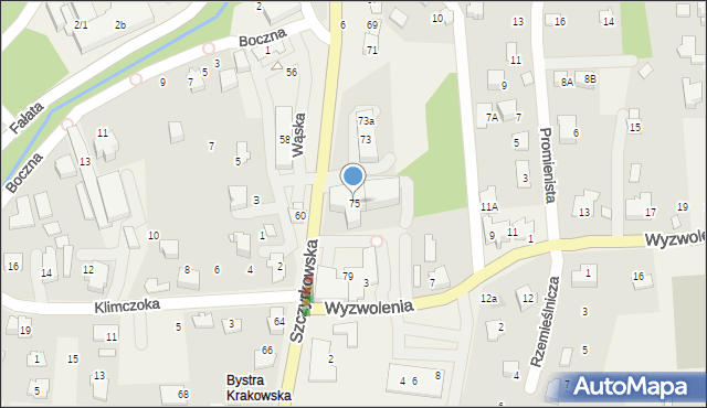 Bystra, Szczyrkowska, 75, mapa Bystra