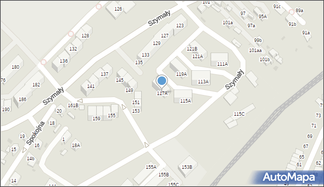 Bytom, Szymały, 117A, mapa Bytomia
