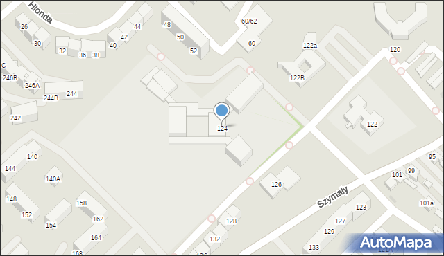 Bytom, Szymały, 124, mapa Bytomia