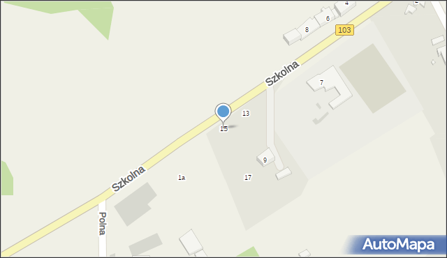 Cerkwica, Szkolna, 15, mapa Cerkwica