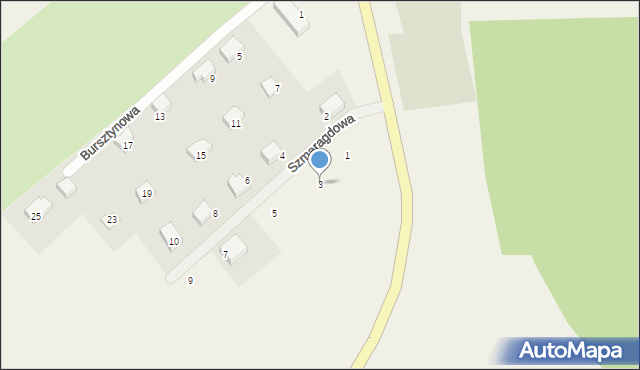 Cewice, Szmaragdowa, 3, mapa Cewice