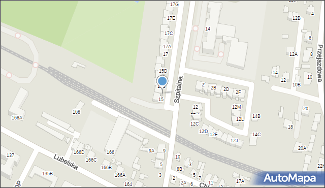 Chełm, Szpitalna, 15A, mapa Chełma
