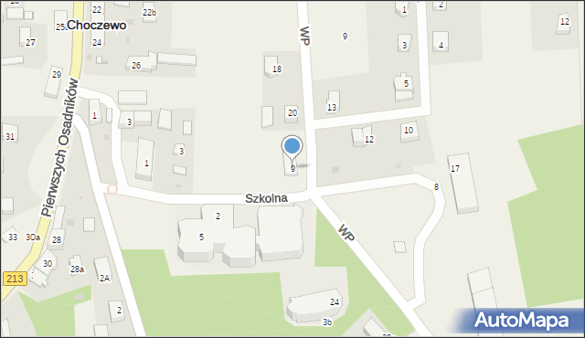 Choczewo, Szkolna, 9, mapa Choczewo