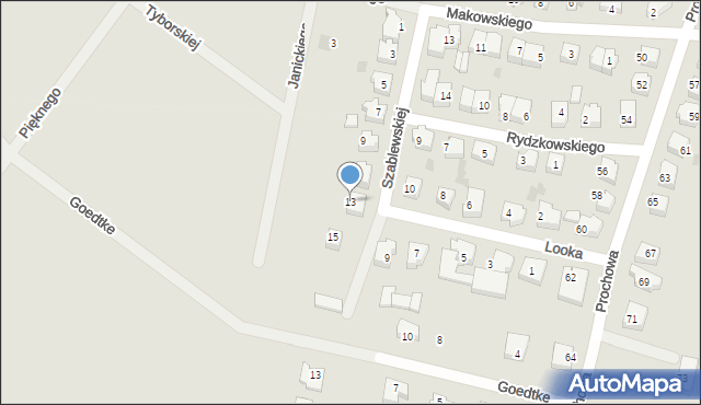 Chojnice, Szablewskiej, 13, mapa Chojnic