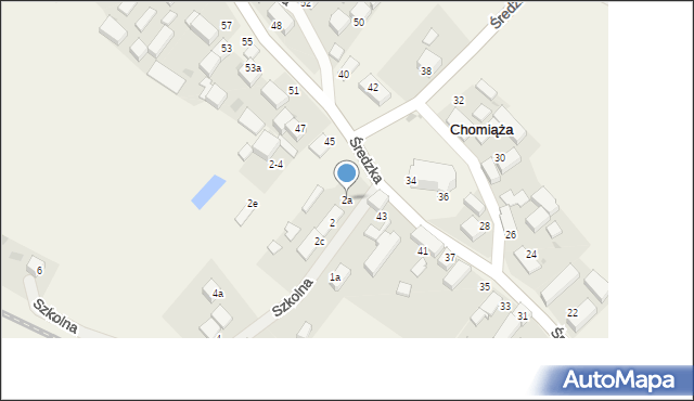 Chomiąża, Szkolna, 2a, mapa Chomiąża