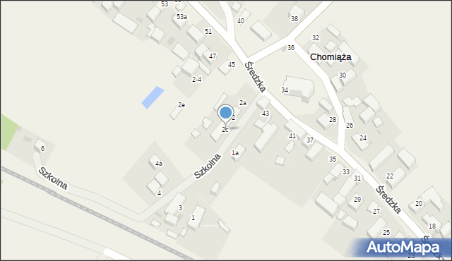 Chomiąża, Szkolna, 2c, mapa Chomiąża