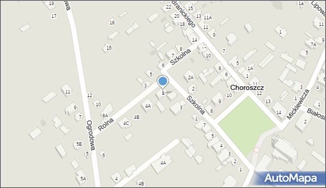 Choroszcz, Szkolna, 4, mapa Choroszcz