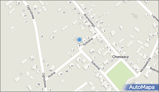 Choroszcz, Szkolna, 6, mapa Choroszcz