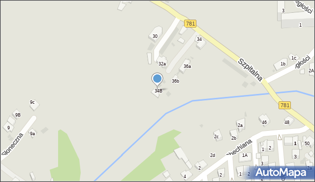 Chrzanów, Szpitalna, 34B, mapa Chrzanów