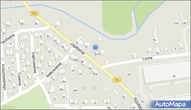 Chrzanów, Szpitalna, 37, mapa Chrzanów