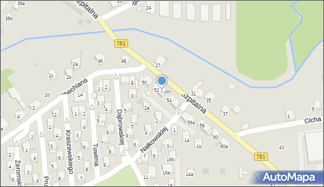 Chrzanów, Szpitalna, 52a, mapa Chrzanów