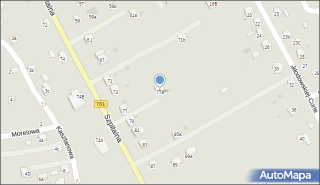 Chrzanów, Szpitalna, 77a, mapa Chrzanów