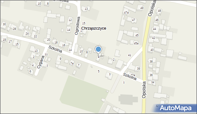 Chrząszczyce, Szkolna, 4, mapa Chrząszczyce