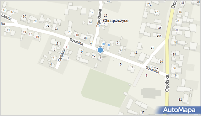 Chrząszczyce, Szkolna, 7, mapa Chrząszczyce