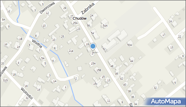 Chudów, Szkolna, 17, mapa Chudów