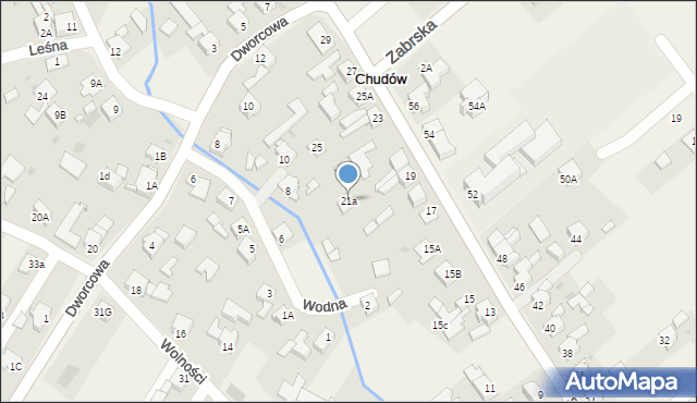 Chudów, Szkolna, 21a, mapa Chudów