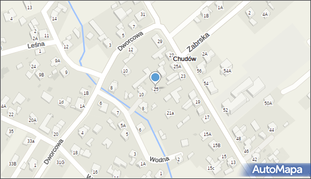 Chudów, Szkolna, 25, mapa Chudów