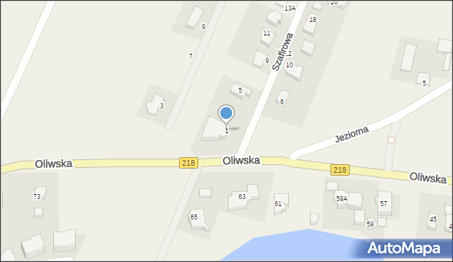 Chwaszczyno, Szafirowa, 1, mapa Chwaszczyno