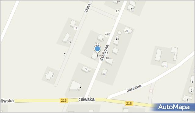 Chwaszczyno, Szafirowa, 9, mapa Chwaszczyno