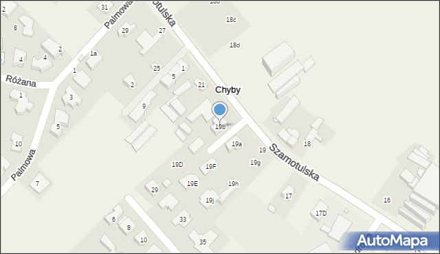 Chyby, Szamotulska, 19b, mapa Chyby