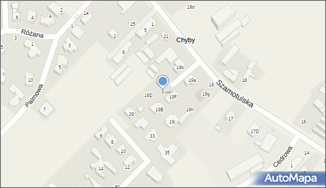 Chyby, Szamotulska, 19c, mapa Chyby